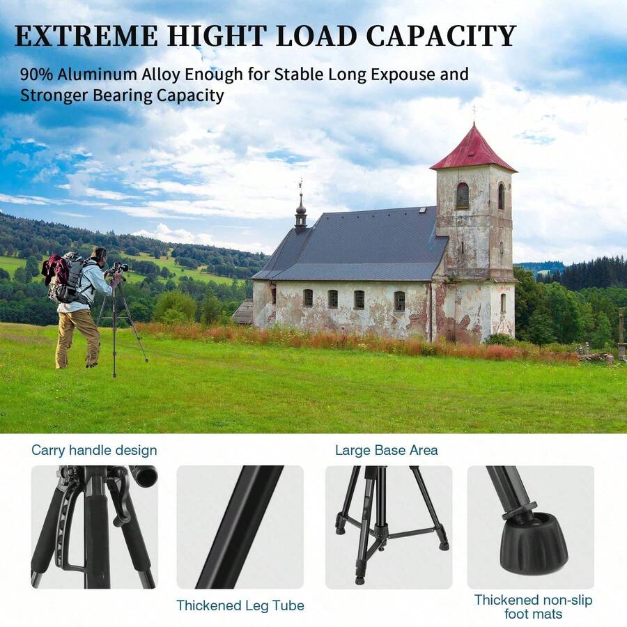 60 Inch Aluminum Camera Tripod - Phone Stand Aluminum review and price