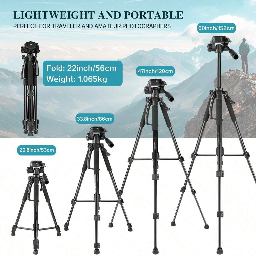 60 Inch Aluminum Camera Tripod - Phone Stand Aluminum review and price