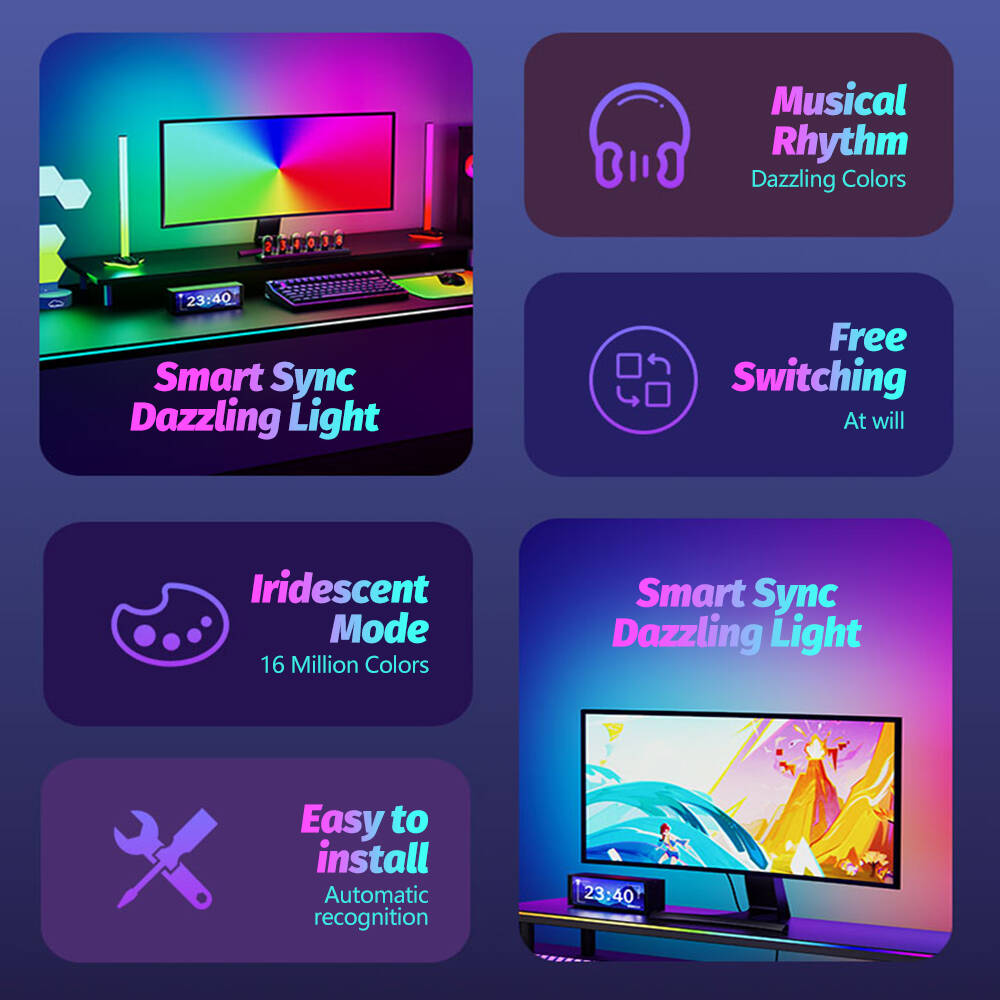 Upgraded PC Monitor Backlight  - Monitor Light Bar review and price